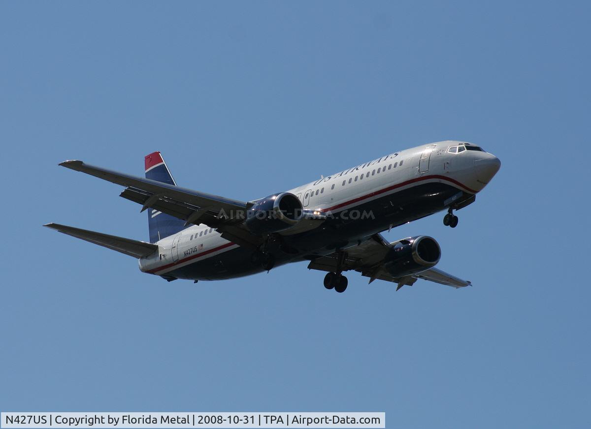 N427US, 1989 Boeing 737-4B7 C/N 24549, US Airway 737-400