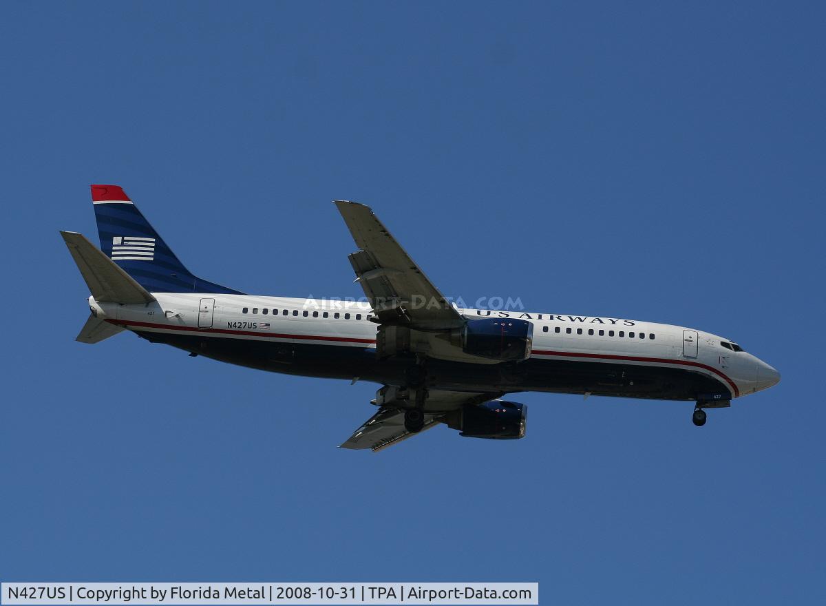 N427US, 1989 Boeing 737-4B7 C/N 24549, US Airways 737-400