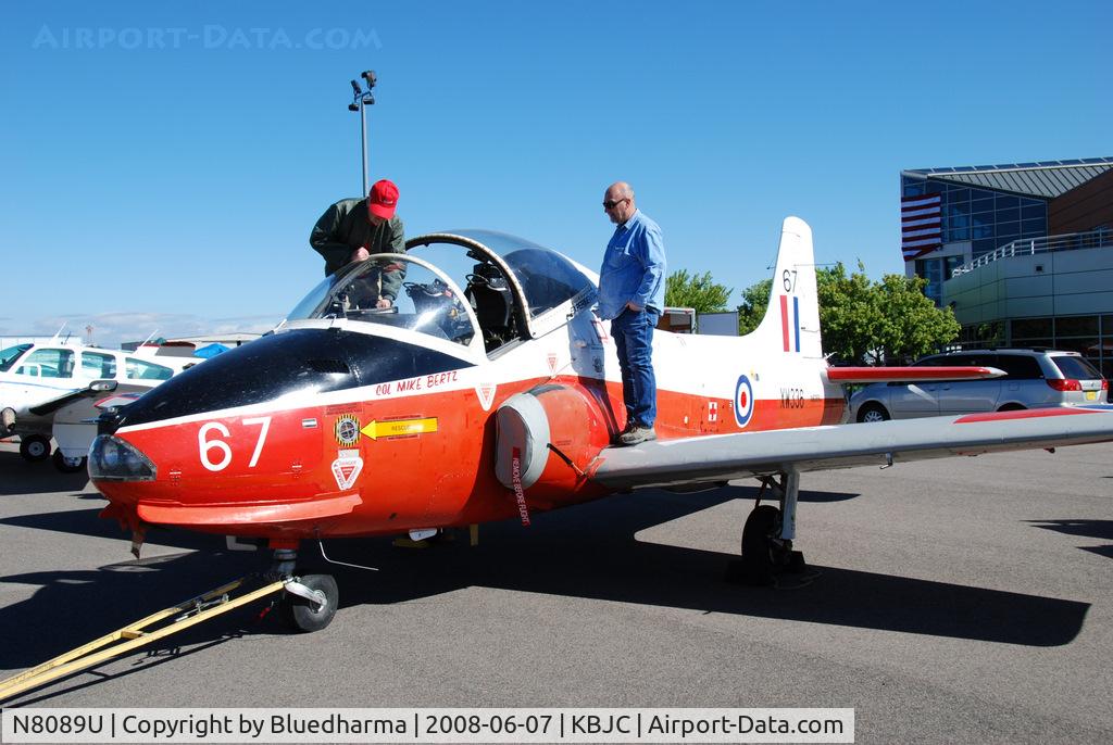 N8089U, 1974 BAC 84 Jet Provost T.5A C/N EEP/JP/1000, Parked on display.
