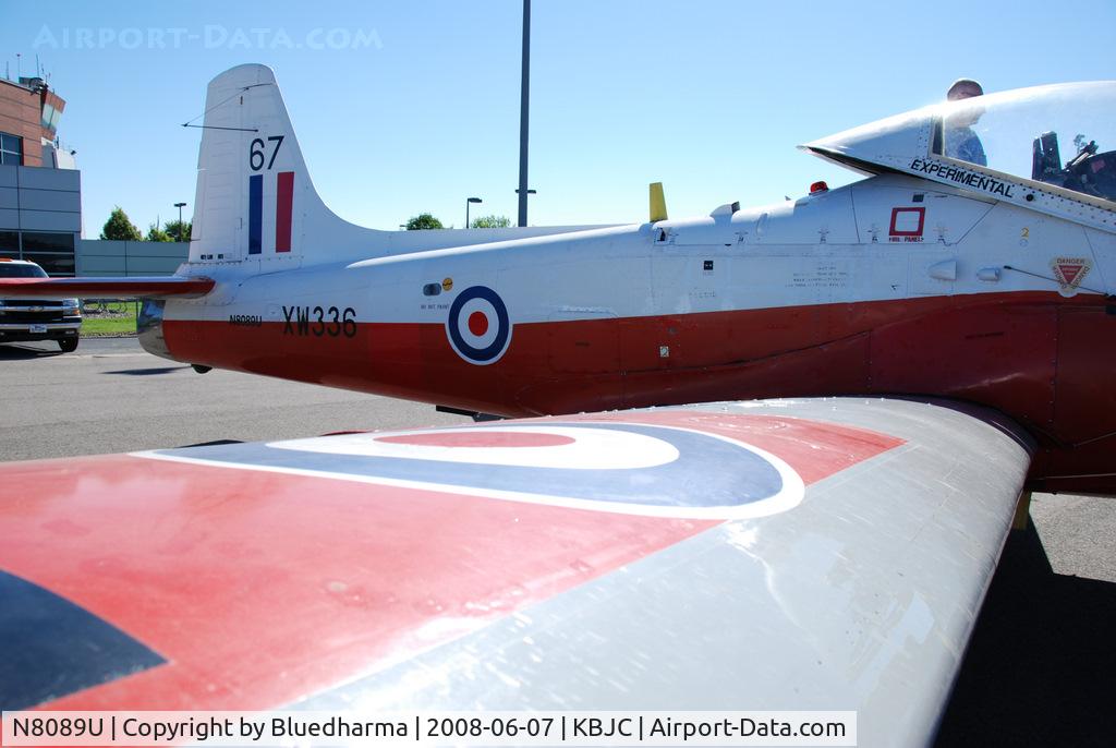 N8089U, 1974 BAC 84 Jet Provost T.5A C/N EEP/JP/1000, Parked on display.