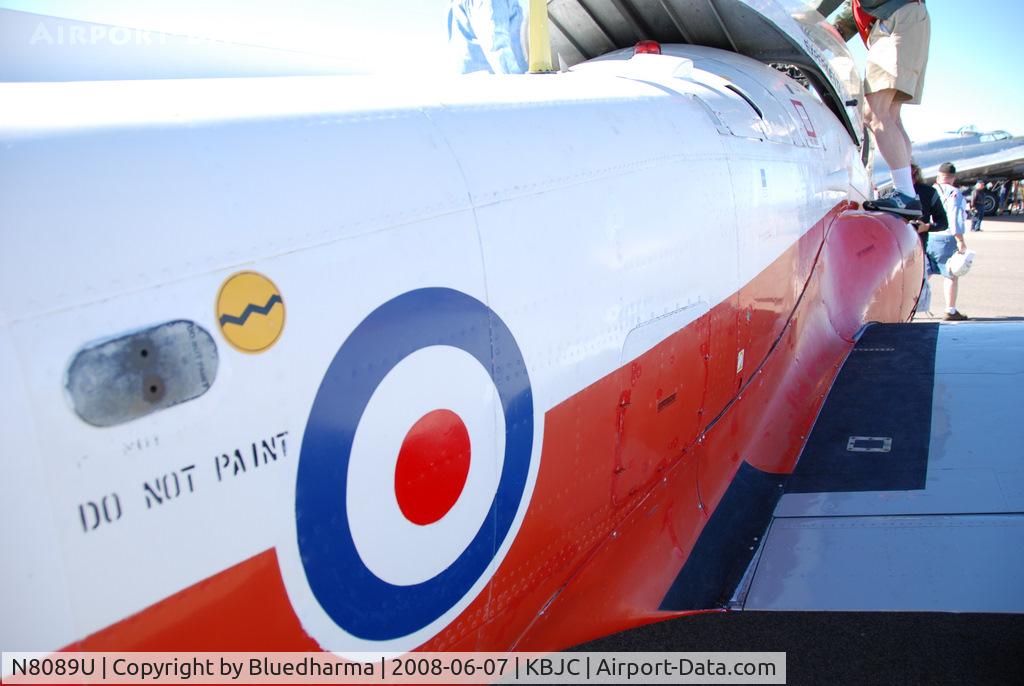 N8089U, 1974 BAC 84 Jet Provost T.5A C/N EEP/JP/1000, Parked on display.