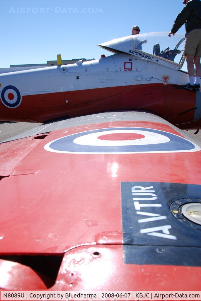 N8089U, 1974 BAC 84 Jet Provost T.5A C/N EEP/JP/1000, Parked on display.