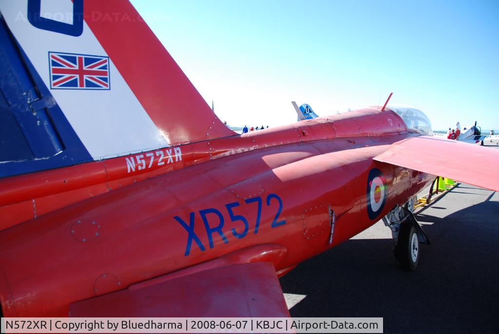 N572XR, 1963 Hawker Siddeley Gnat T.1 C/N FL562, Parked on display.