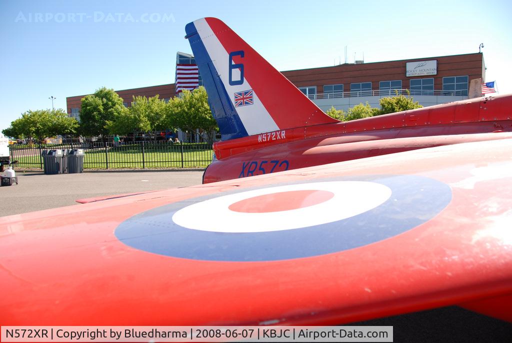 N572XR, 1963 Hawker Siddeley Gnat T.1 C/N FL562, Parked on display.