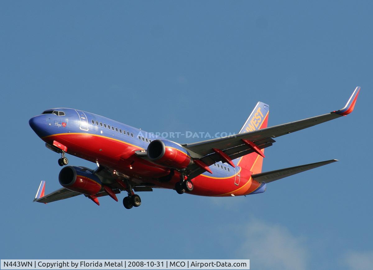 N443WN, 2003 Boeing 737-7H4 C/N 29838, Southwest 737-700