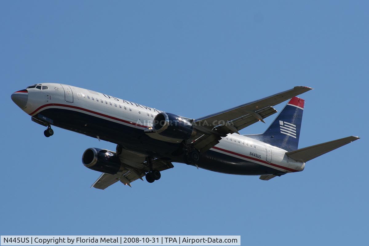 N445US, 1990 Boeing 737-4B7 C/N 24863, US Airways 737-400
