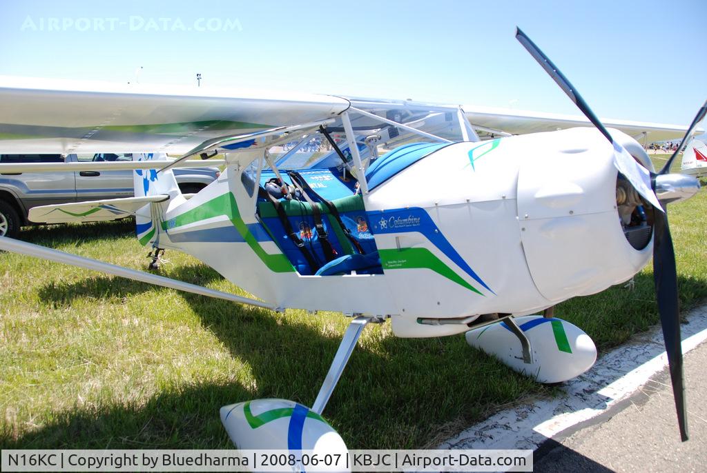 N16KC, Skystar Kitfox Model 4 Speedster C/N LCS151, Columbine markings Parked on display.
