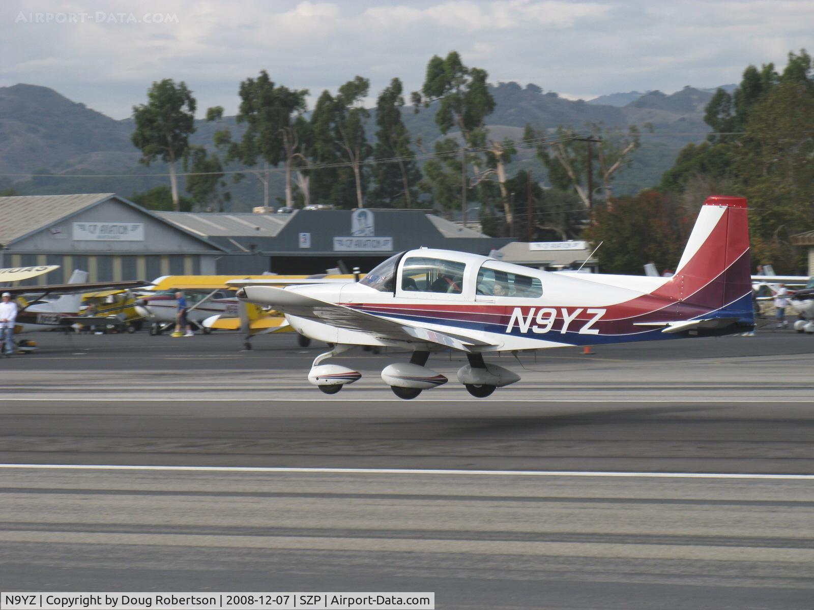 N9YZ, 1975 Grumman American AA-5A Cheetah C/N AA5-0822, 1975 Grumman American AA-5 CHEETAH, Lycoming O-320 150 Hp, Young Eagles Flight landing Rwy 22
