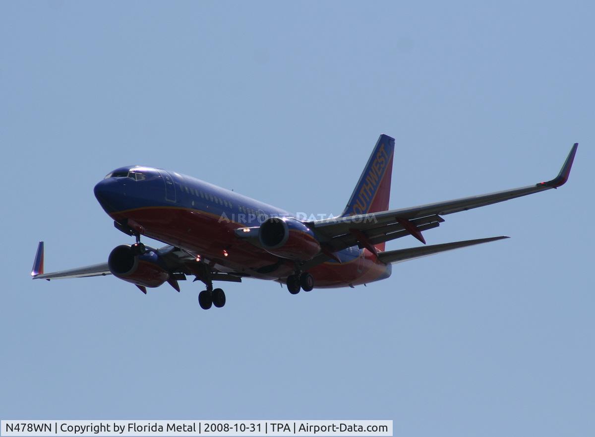 N478WN, 2004 Boeing 737-7H4 C/N 33989, Southwest 737-700