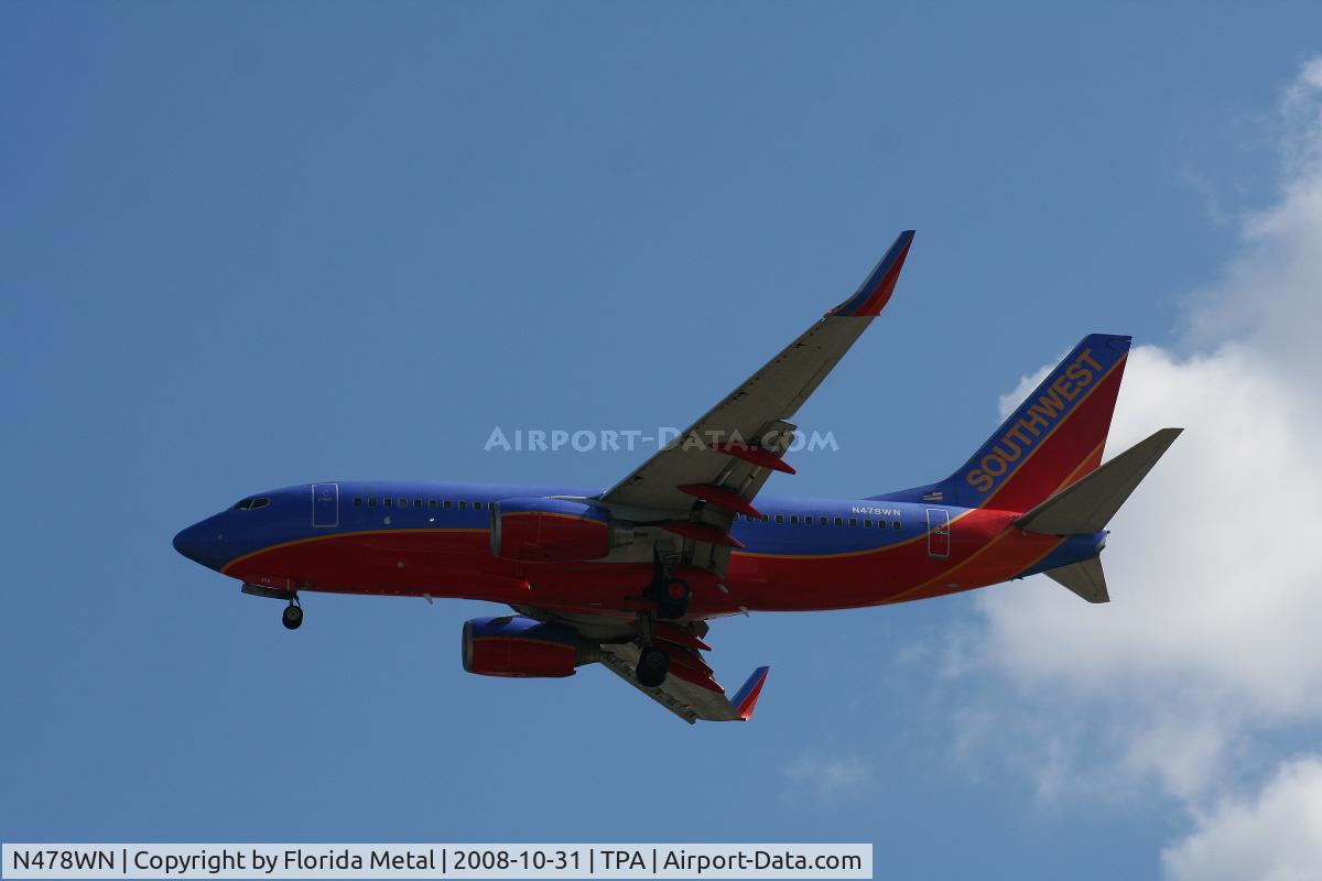 N478WN, 2004 Boeing 737-7H4 C/N 33989, Southwest 737-700