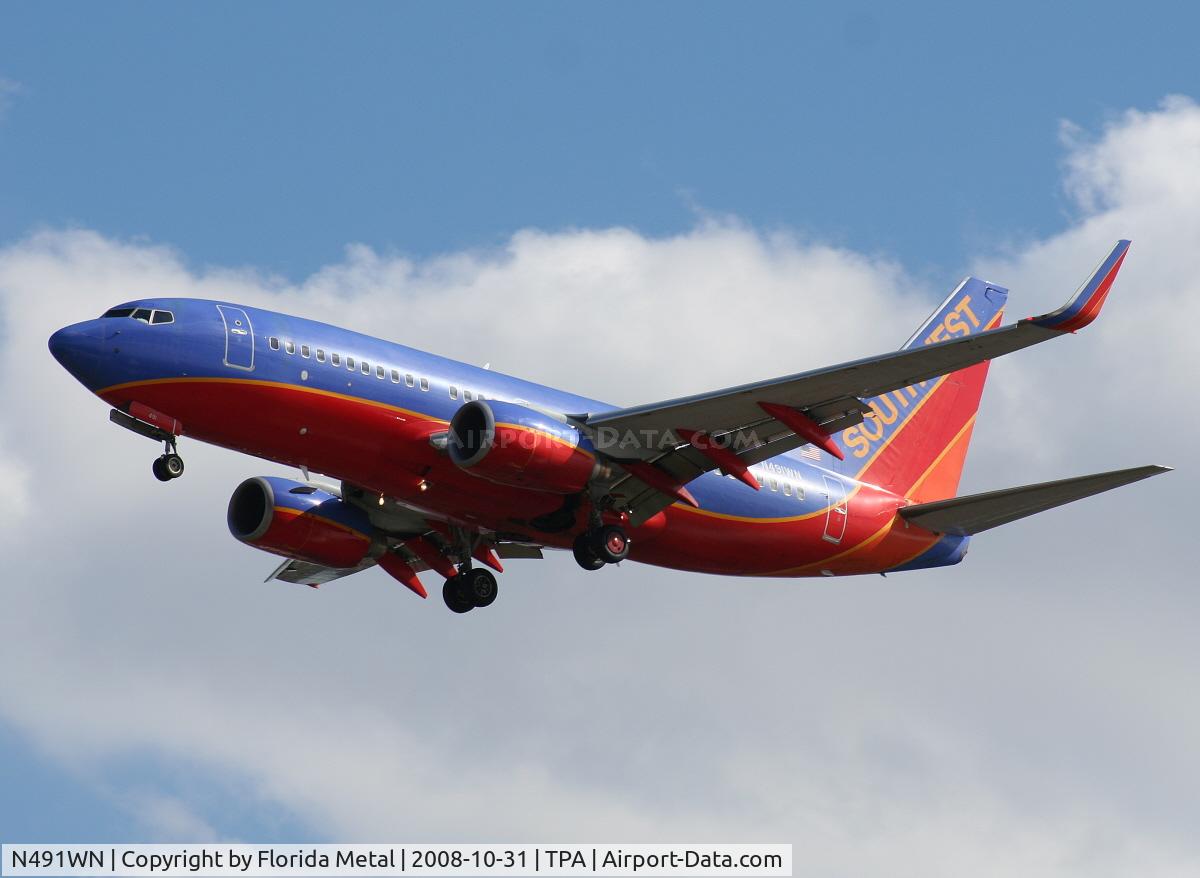 N491WN, 2004 Boeing 737-7H4 C/N 33867, Southwest 737-700