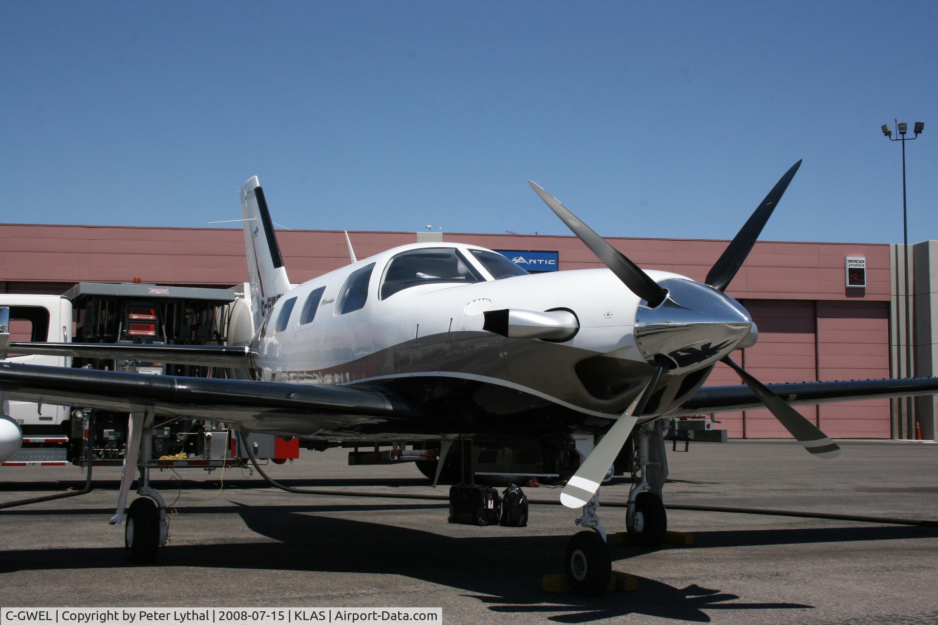 C-GWEL, 2008 Piper PA-46-500TP Malibu Meridian C/N 4697351, Fueling in Las Vegas