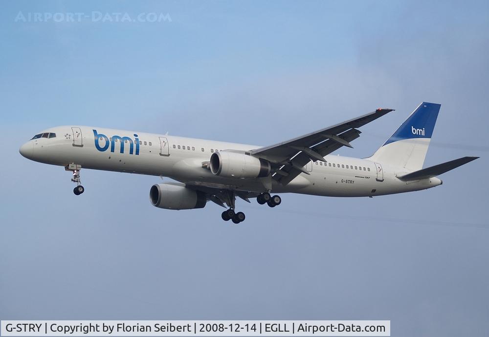 G-STRY, 1996 Boeing 757-28A C/N 28161, Short final rwy 27R