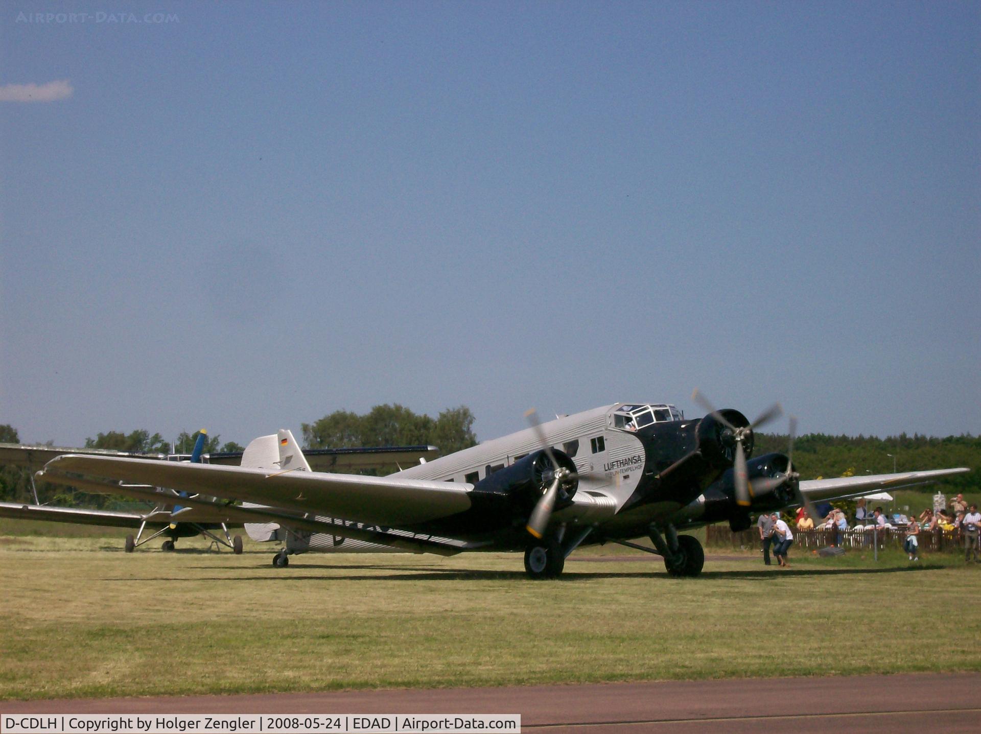 D-CDLH, 1936 Junkers Ju-52/3m C/N 130714, Lufthansa´s JU 52 D-AQUI on a visit in her home town