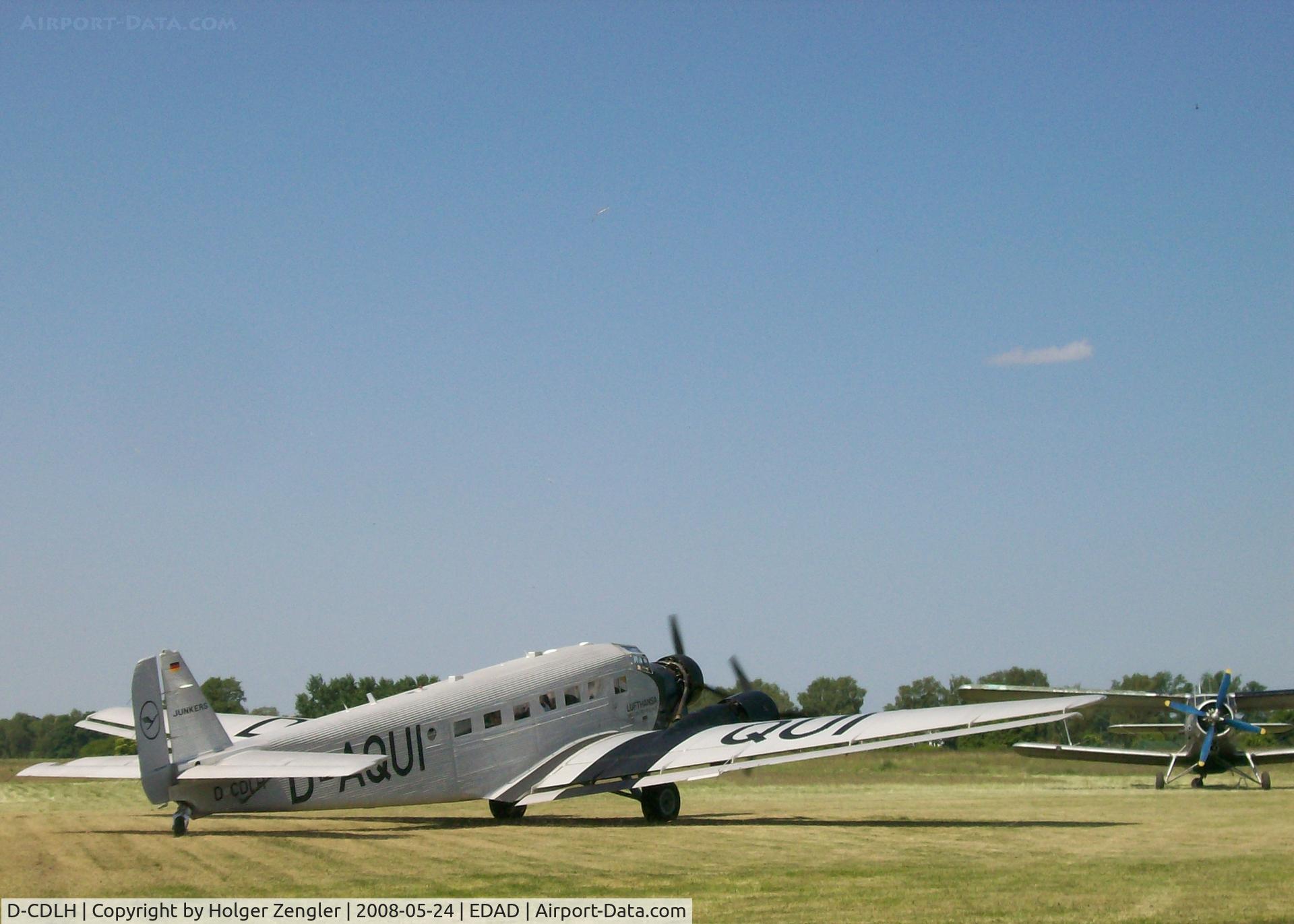 D-CDLH, 1936 Junkers Ju-52/3m C/N 130714, Lufthansa´s JU 52 D-AQUI on a visit in her home town