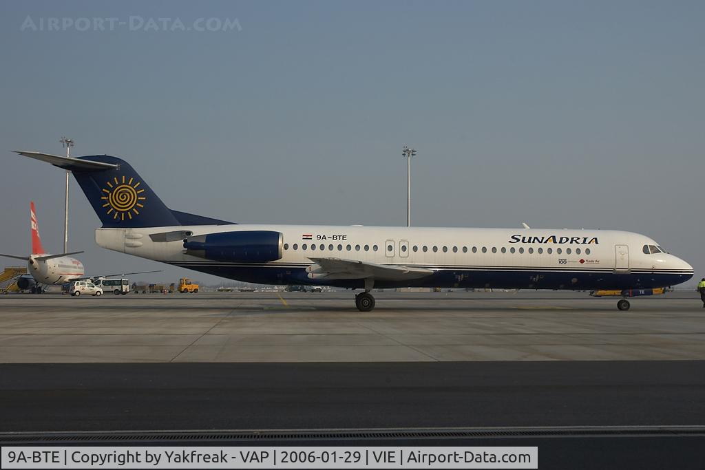 9A-BTE, 1992 Fokker 100 (F-28-0100) C/N 11416, Sunadria Fokker 100