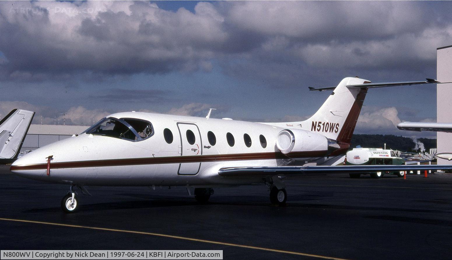 N800WV, 1987 Beech 400 Beechjet C/N RJ-24, KBFI (Seen here as N510WS and currently carrying N800WV)