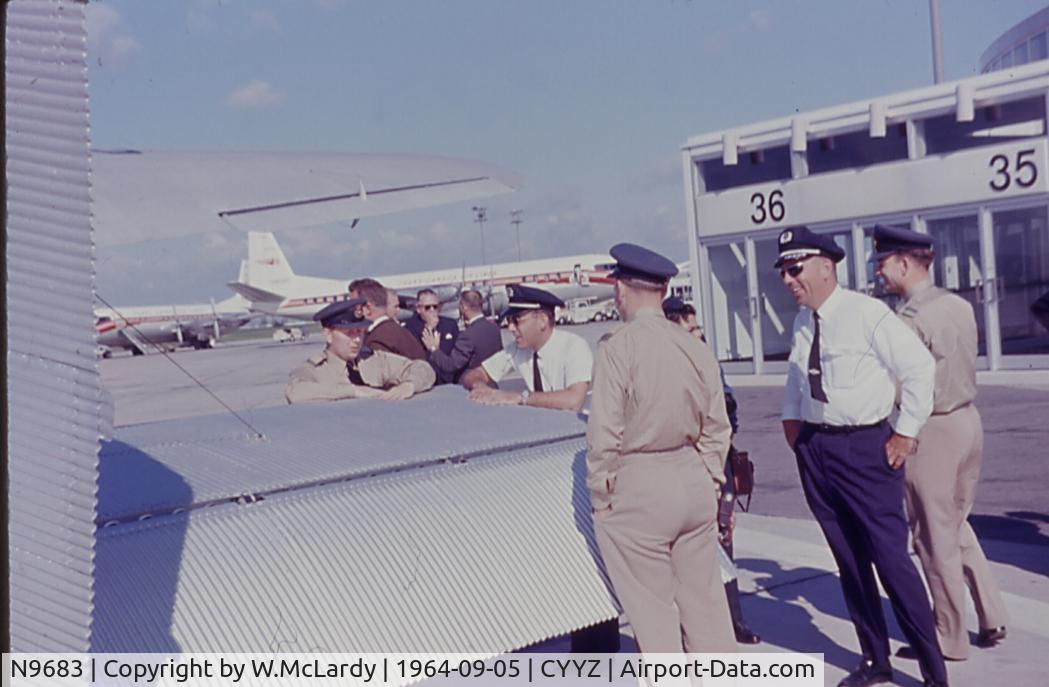 N9683, 1929 Ford 5-AT-B Tri-Motor C/N 39, Crew with RAF Vulcan crew Toronto Airshow Sept.1964