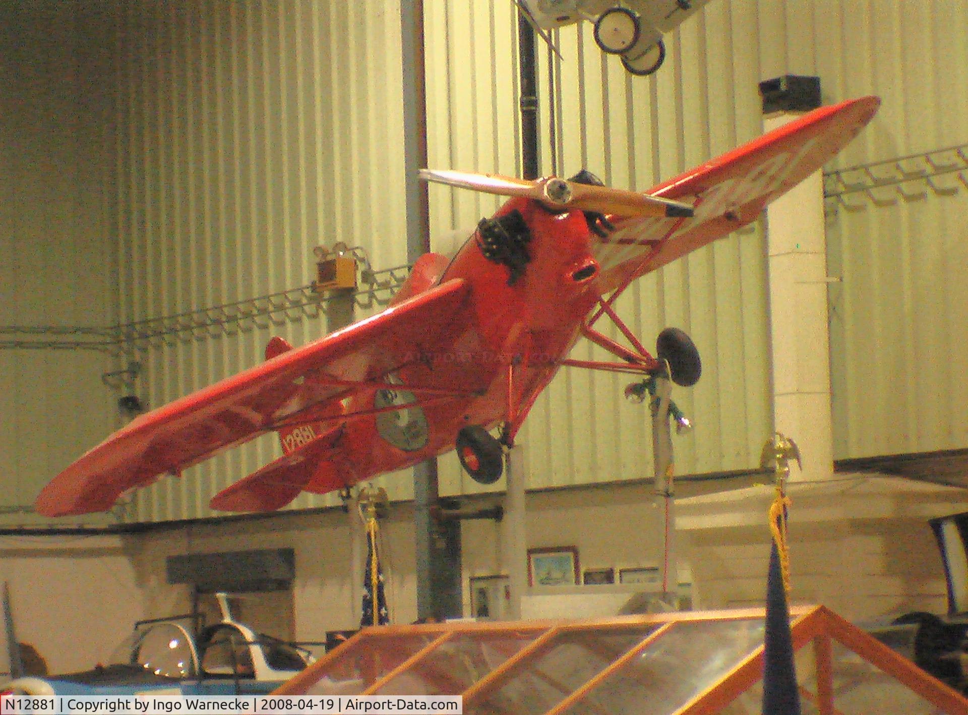N12881, 1933 Heath CNA-40 C/N C-51, Heath CNA-40 Center Wing at Kentucky Mus. of Aviation, Lexington KY