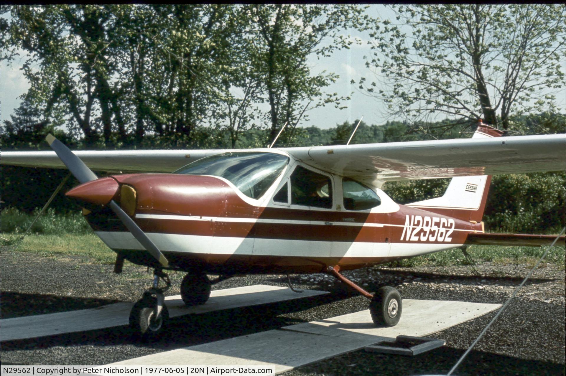 N29562, 1968 Cessna 177 Cardinal C/N 17700965, In the summer of 1977 this Cardinal was at Kingston-Ulster Airport, New York State.