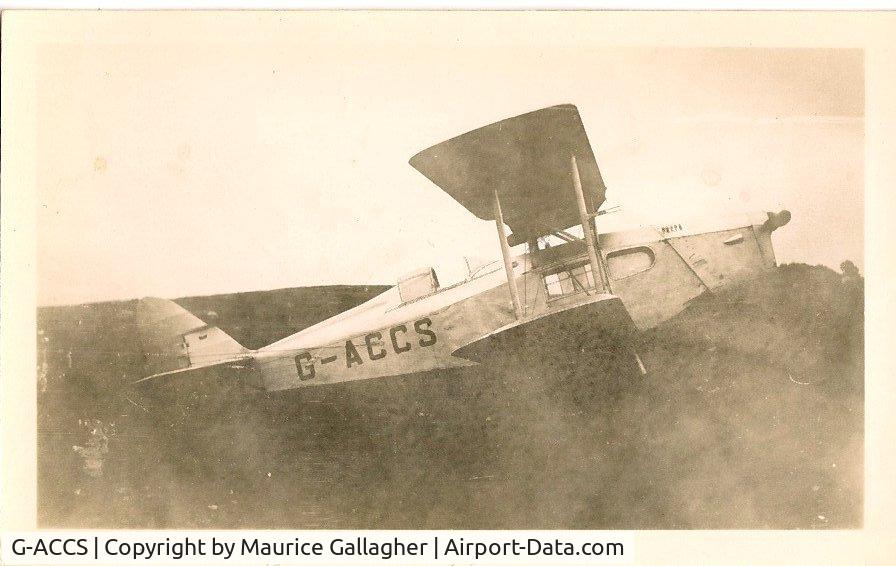G-ACCS, De Havilland DH.83 Fox Moth C/N 4044, b&w Fox in Northern Ireland
