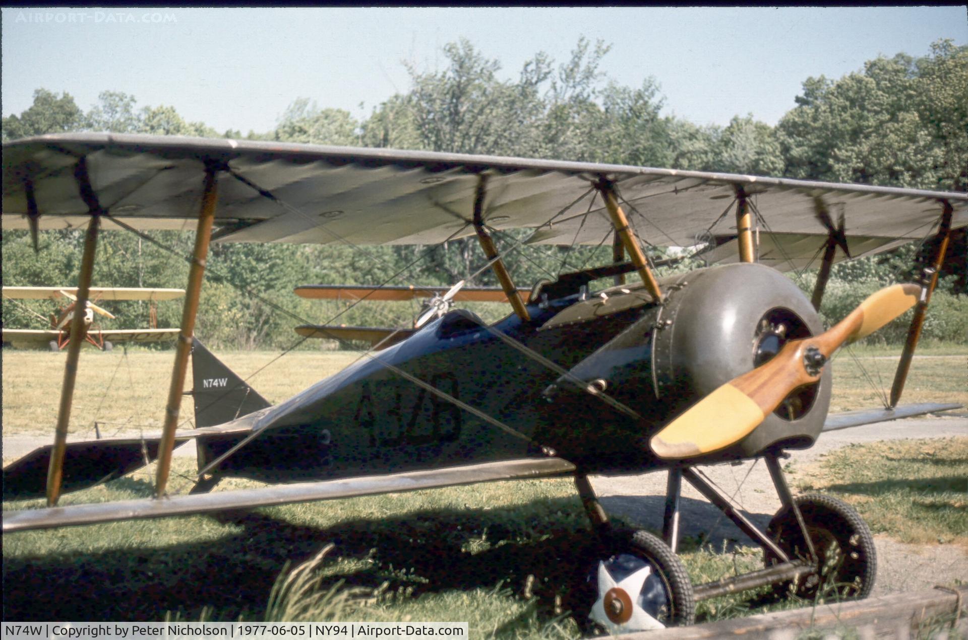 N74W, 1918 Thomas-Morse S-4B Scout C/N 153, Here's how it looked at Cole Palen's airshow in the summer of 1977.