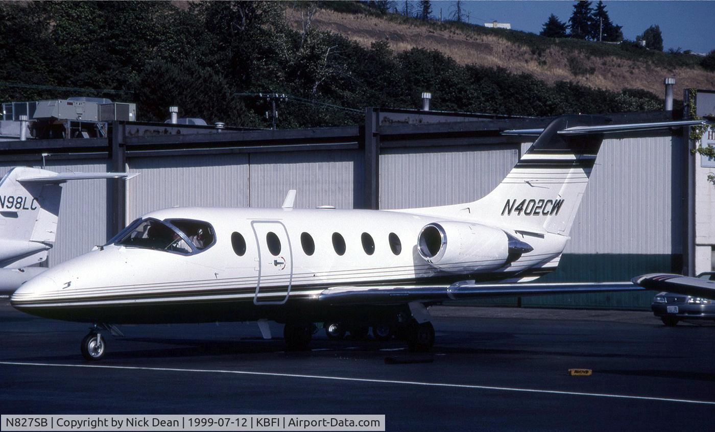N827SB, 1990 Beech 400A Beechjet C/N RK-2, KBFI (Seen here as N402CW currently registered N827SB)