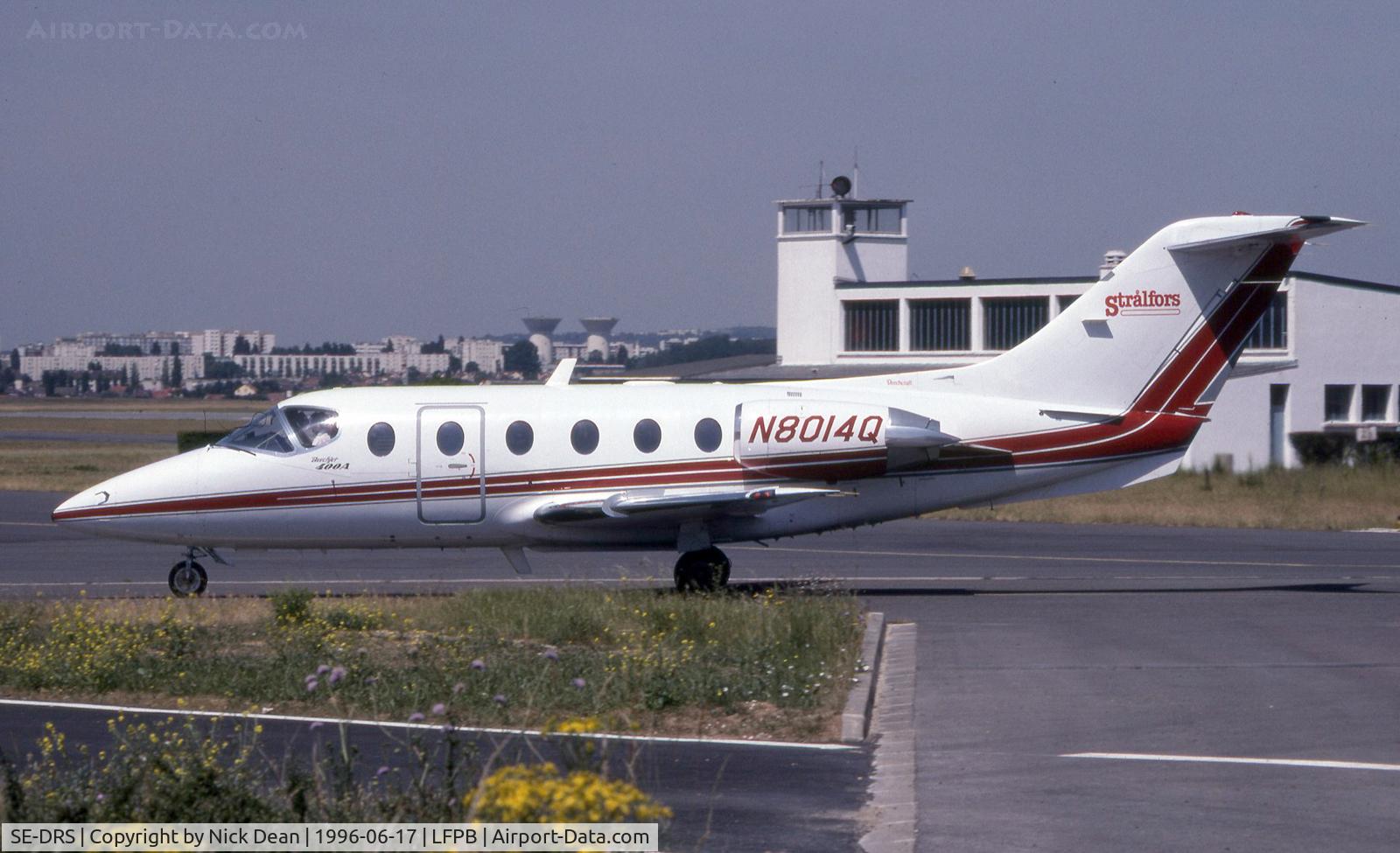 SE-DRS, 1991 Beechcraft 400A Beechjet C/N RK-37, LFPB (Seen here as N8014Q and currently registered SE-DRS)
