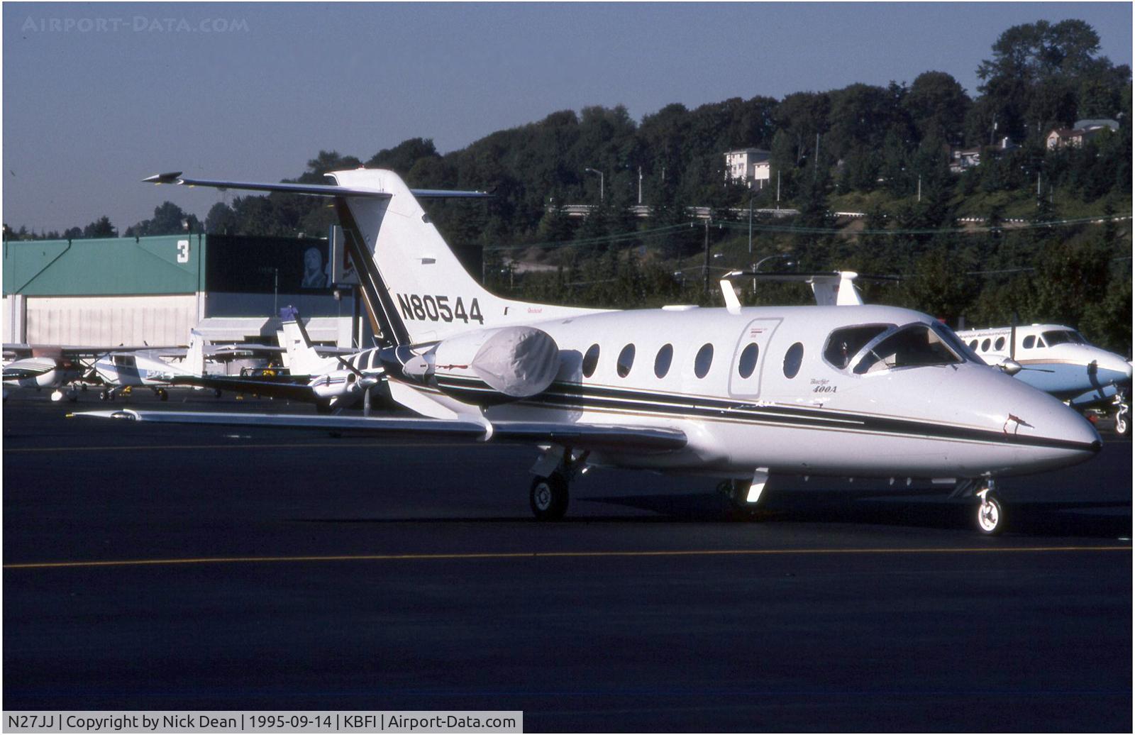 N27JJ, 1992 Beech 400A Beechjet C/N RK-59, KBFI (RK-59 Seen here as N80544 is currently registered N27JJ as posted)