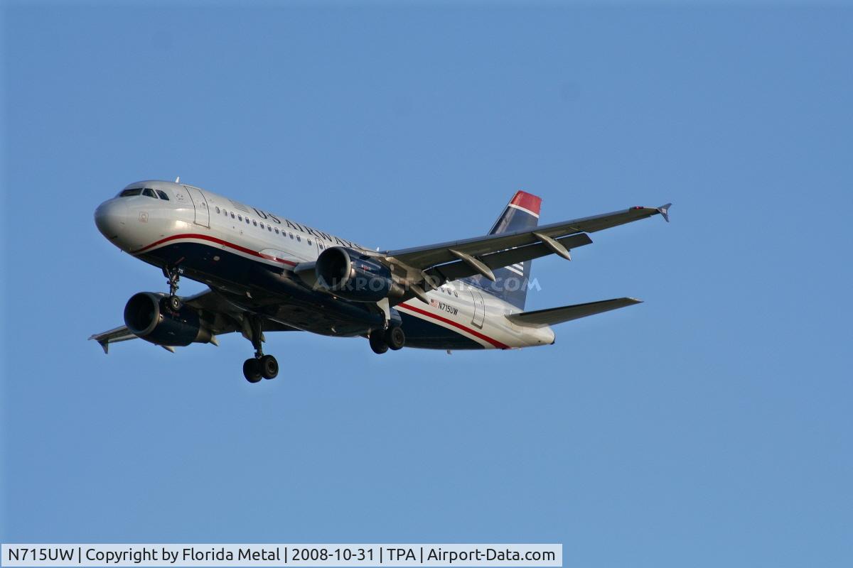 N715UW, 1999 Airbus A319-112 C/N 1051, US Airway A319