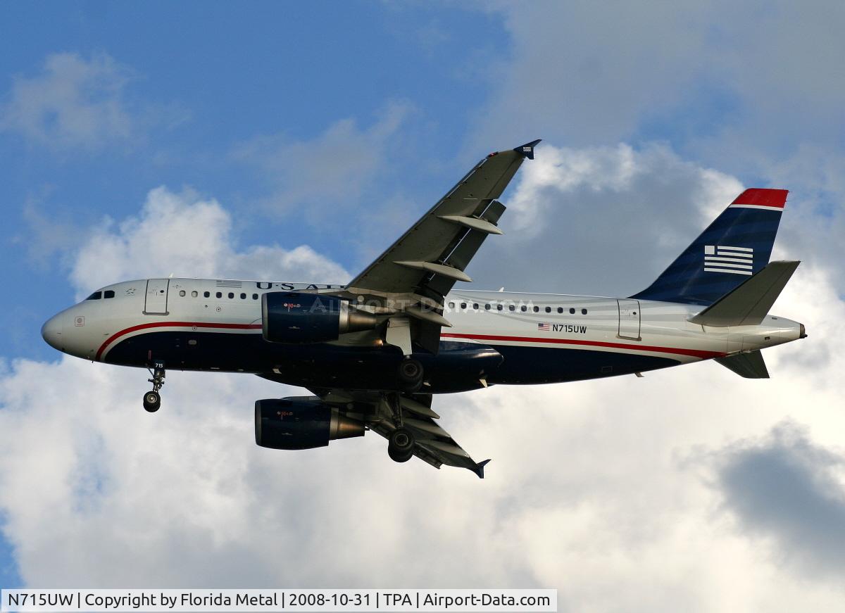 N715UW, 1999 Airbus A319-112 C/N 1051, US Airways A319