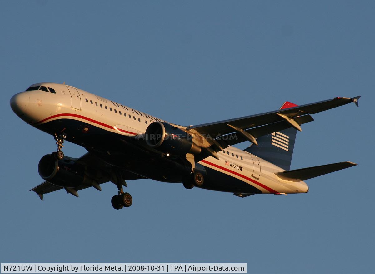N721UW, 1999 Airbus A319-112 C/N 1095, US Airways A319