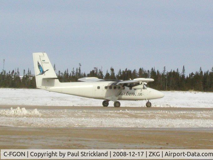 C-FGON, 1973 De Havilland Canada DHC-6-300 Twin Otter C/N 369, Leaving Kegaska Quebec north shore