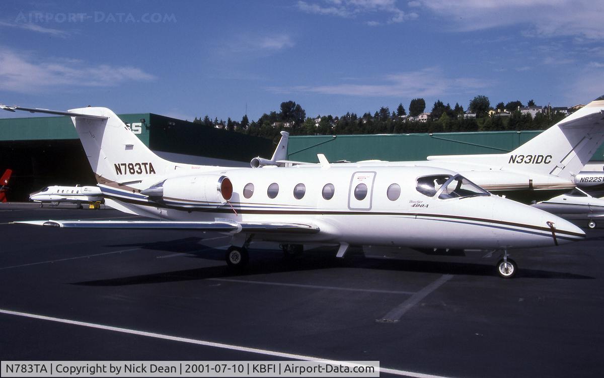 N783TA, 1999 Beechcraft 400A Beechjet C/N RK-234, KBFI (Currently registered N418LX)