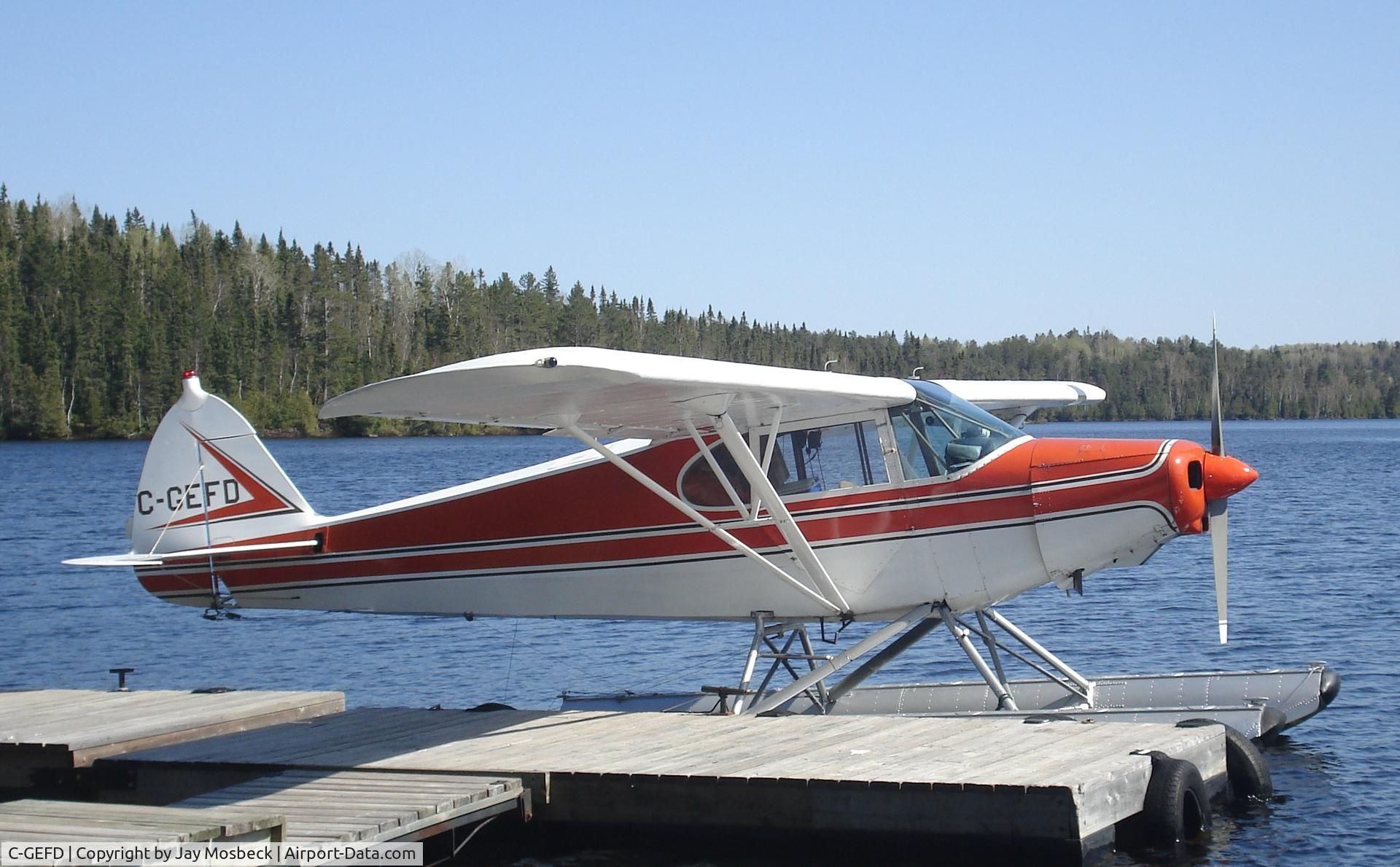 C-GEFD, 1946 Piper PA-12 Super Cruiser C/N 12-1410, Parked at Clearwater Lake