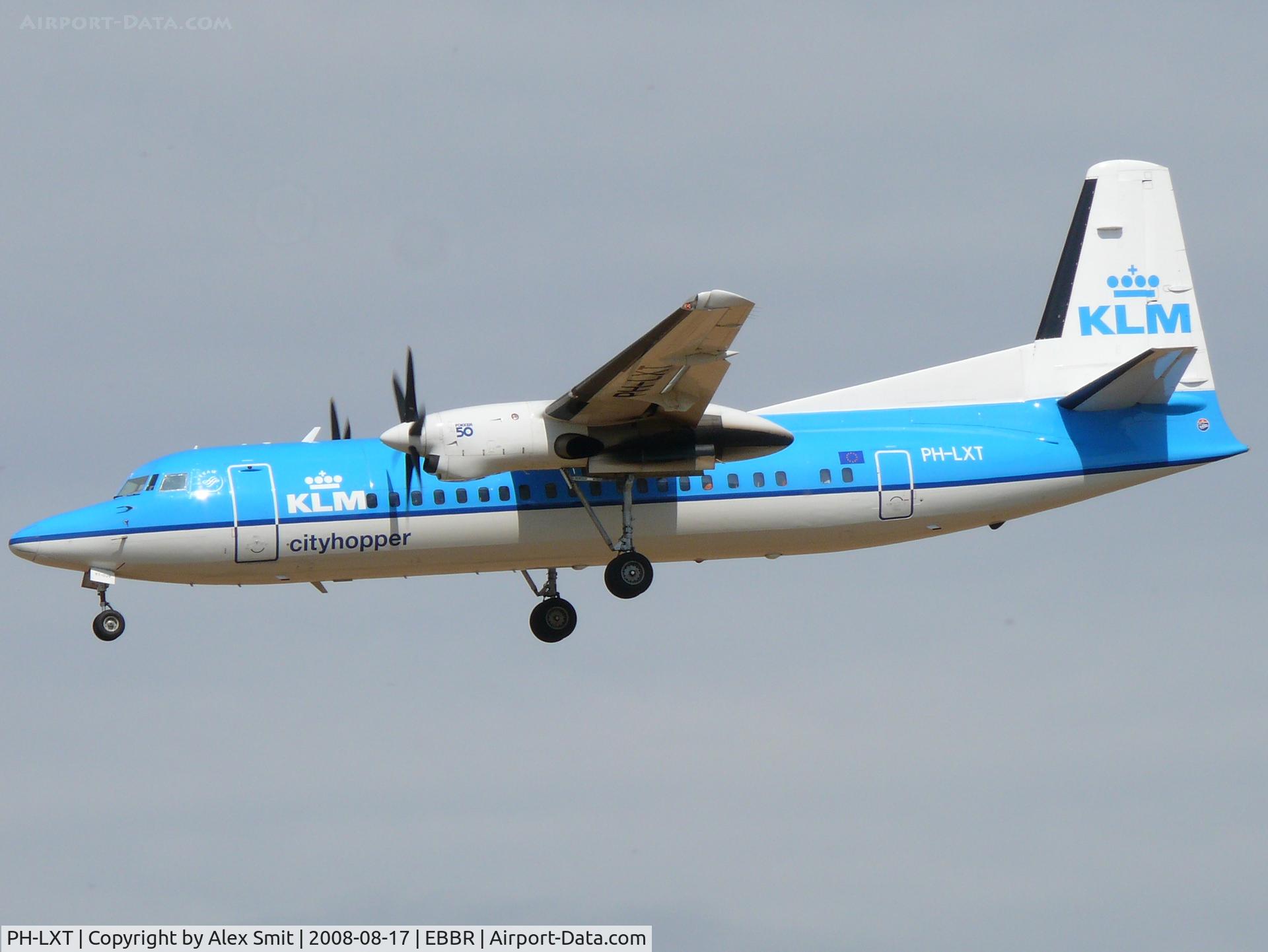PH-LXT, 1993 Fokker 50 C/N 20279, Fokker F27-050 Friendship PH-LXT KLM Cityhopper