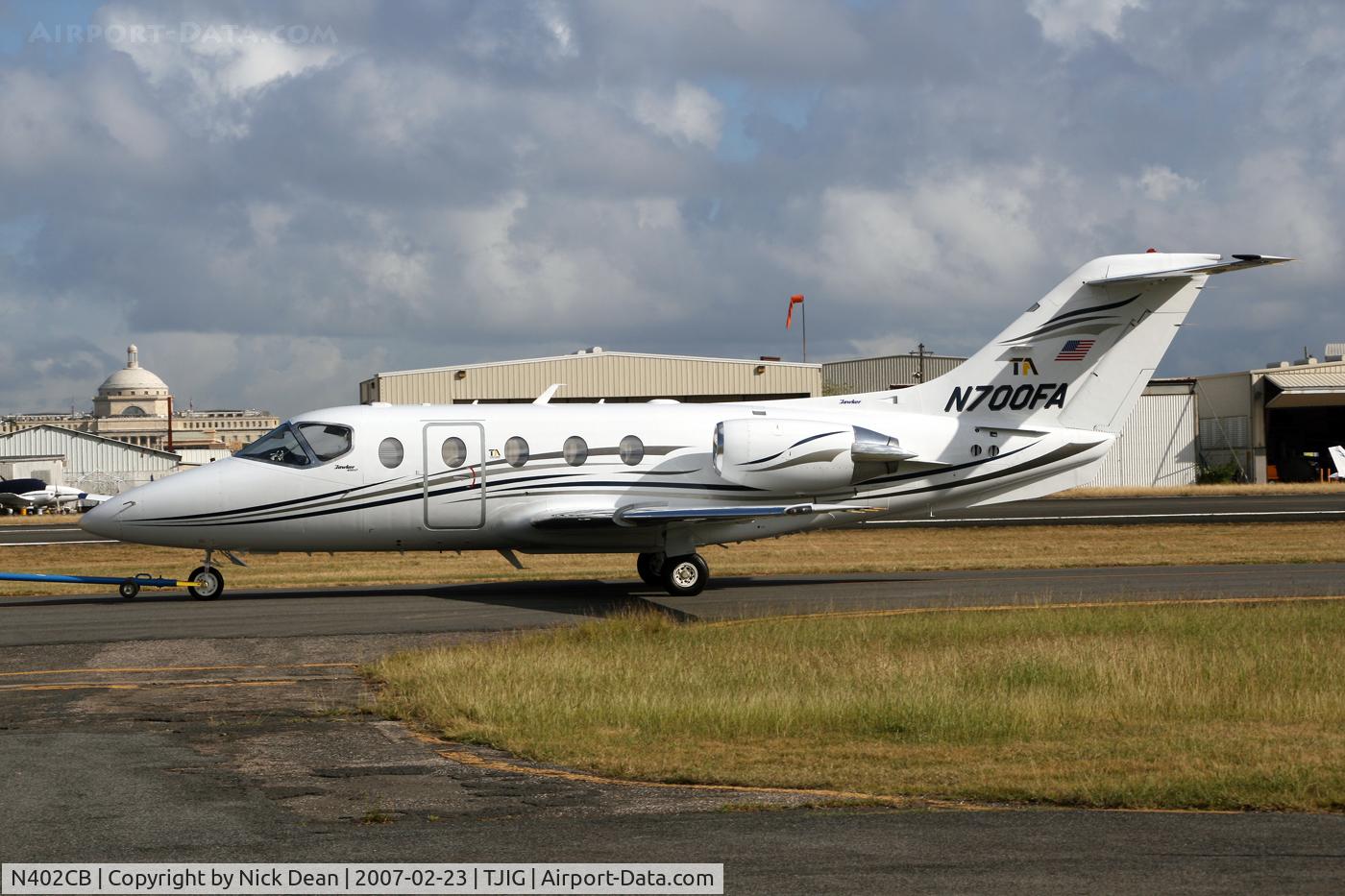 N402CB, 2004 Raytheon Aircraft Company 400A C/N RK-399, TJIG (RK-399 seen here carrying N700FA is currently registered N402CB as posted)