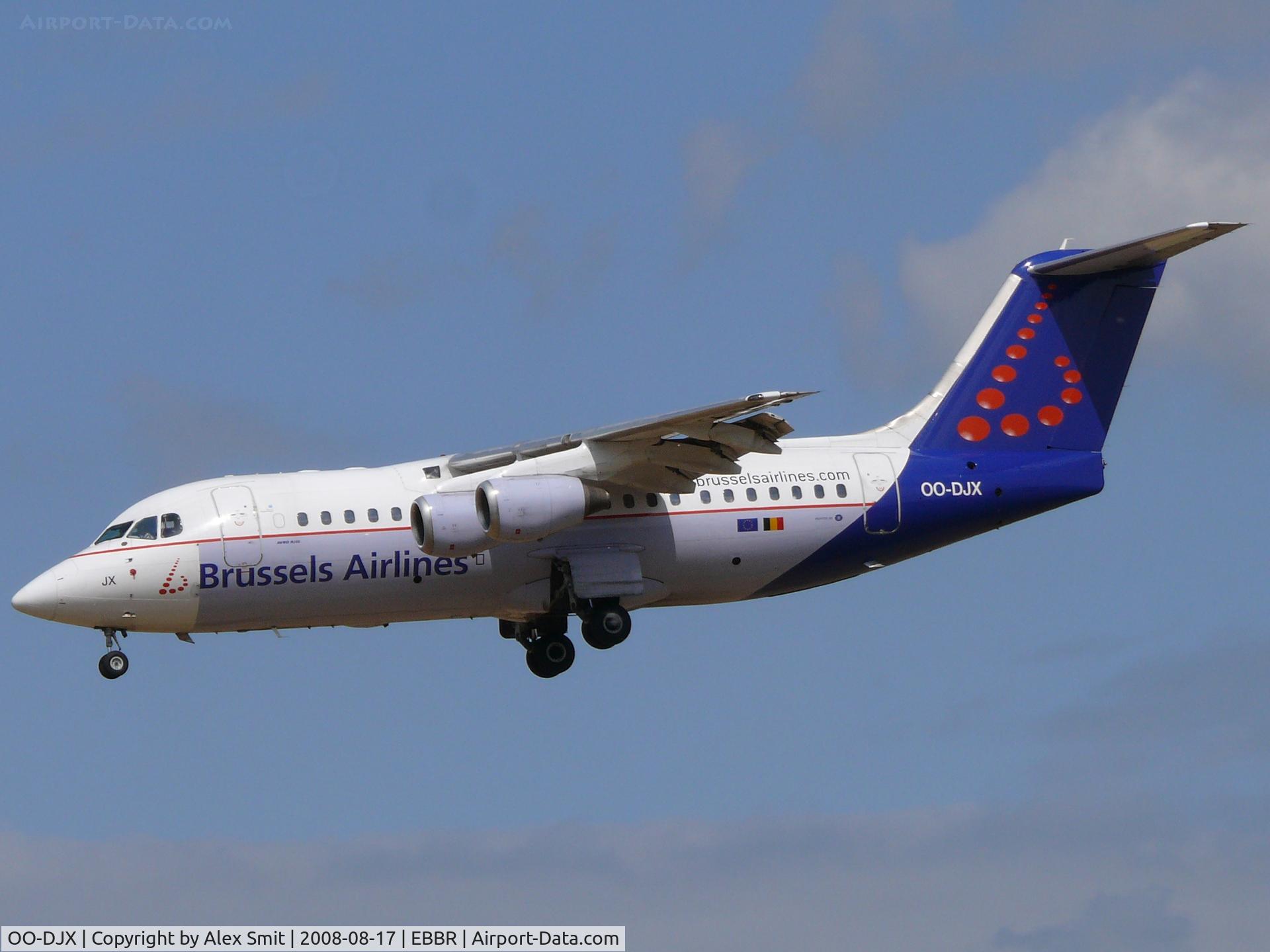 OO-DJX, 1996 British Aerospace Avro 146-RJ85 C/N E.2297, British Aerospace Bae146-200/RJ85 OO-DJX Brussels Airlines