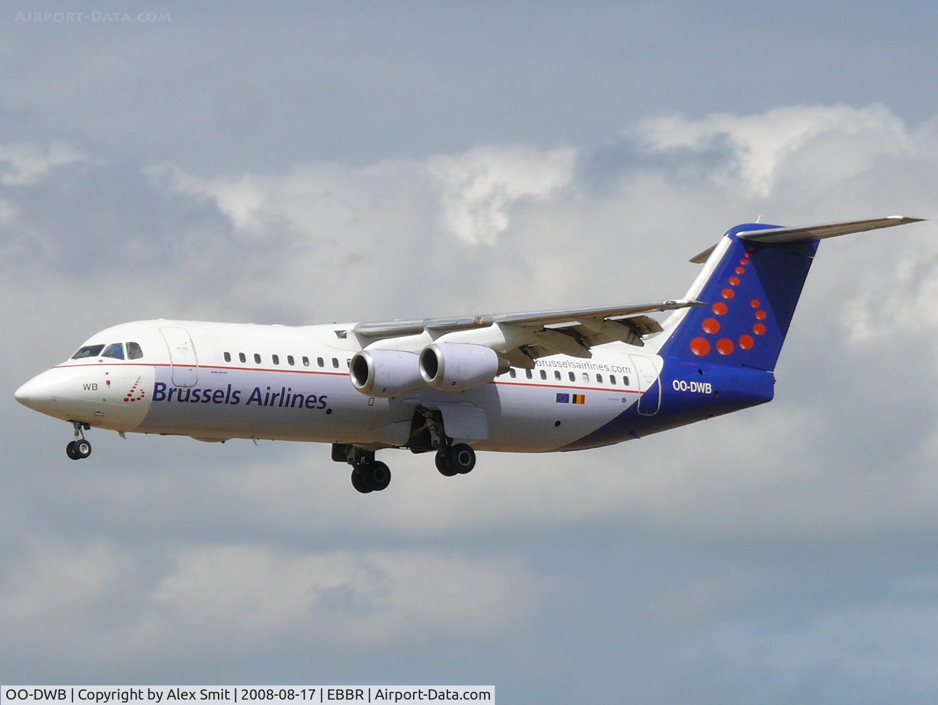 OO-DWB, 1997 British Aerospace Avro 146-RJ100 C/N E3315, British Aerospace Bae146-300/RJ100 OO-DWB Brussels Airlines