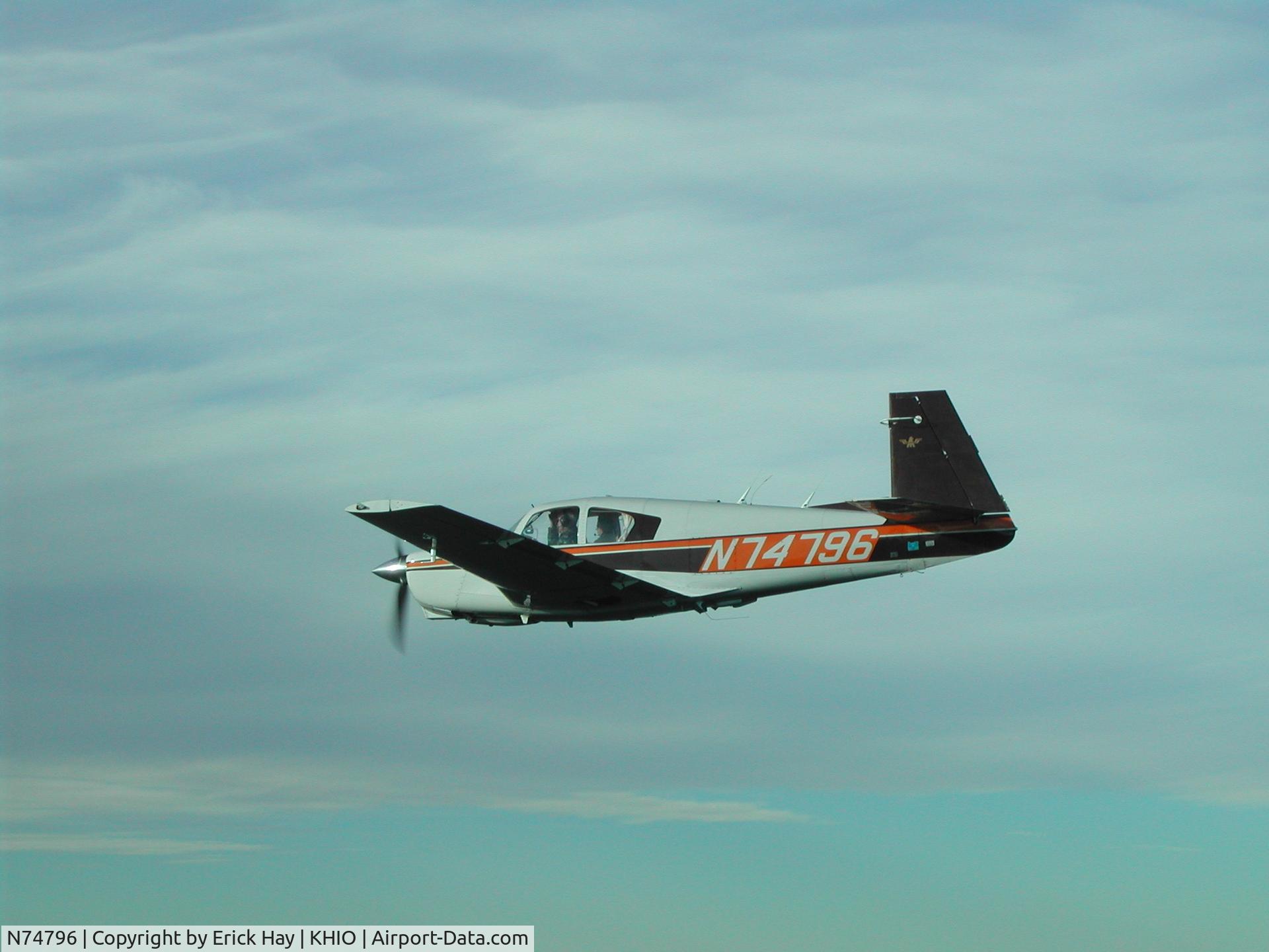 N74796, 1961 Mooney M20B Mark 21 C/N 1796, N74796 over the Oregon Coast Range