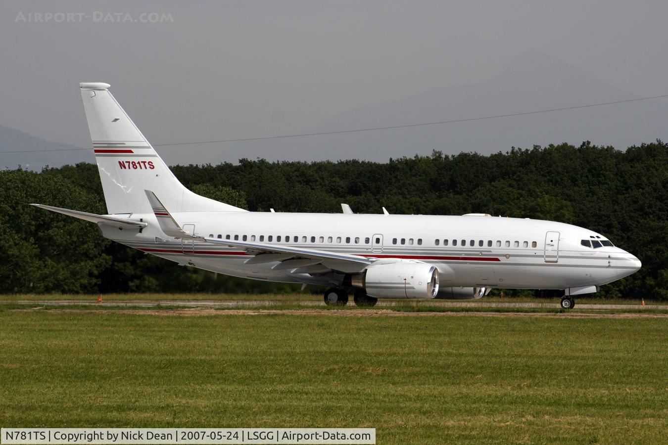 N781TS, 1998 Boeing 737-75V BBJ C/N 28581, LSGG (Currently registered N43PR)