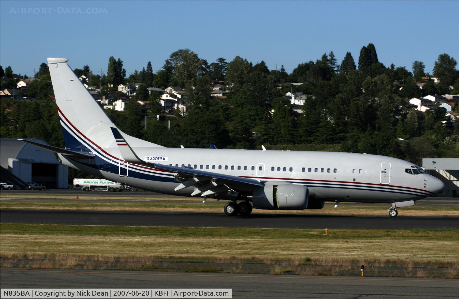 N835BA, 2001 Boeing 737-7BC C/N 30572, KBFI (Seen here as N339BA line no 491)