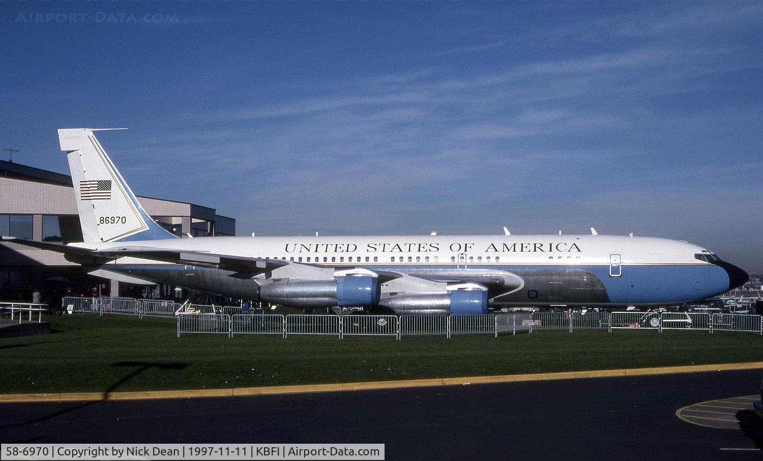 58-6970, 1958 Boeing VC-137A C/N 17925, KBFI