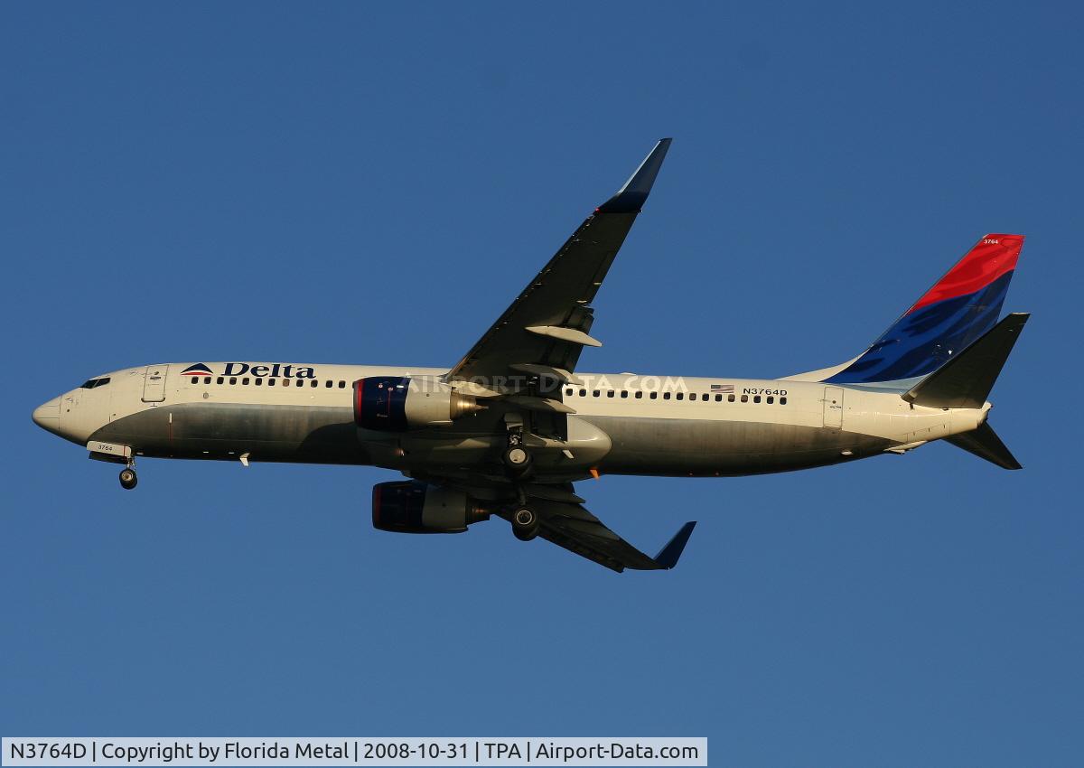 N3764D, 2001 Boeing 737-832 C/N 30818, Delta 737-800