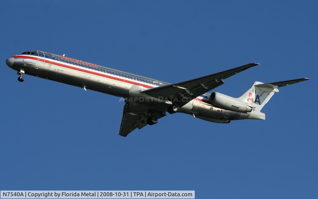 N7540A, 1990 McDonnell Douglas MD-82 (DC-9-82) C/N 49994, American MD-80