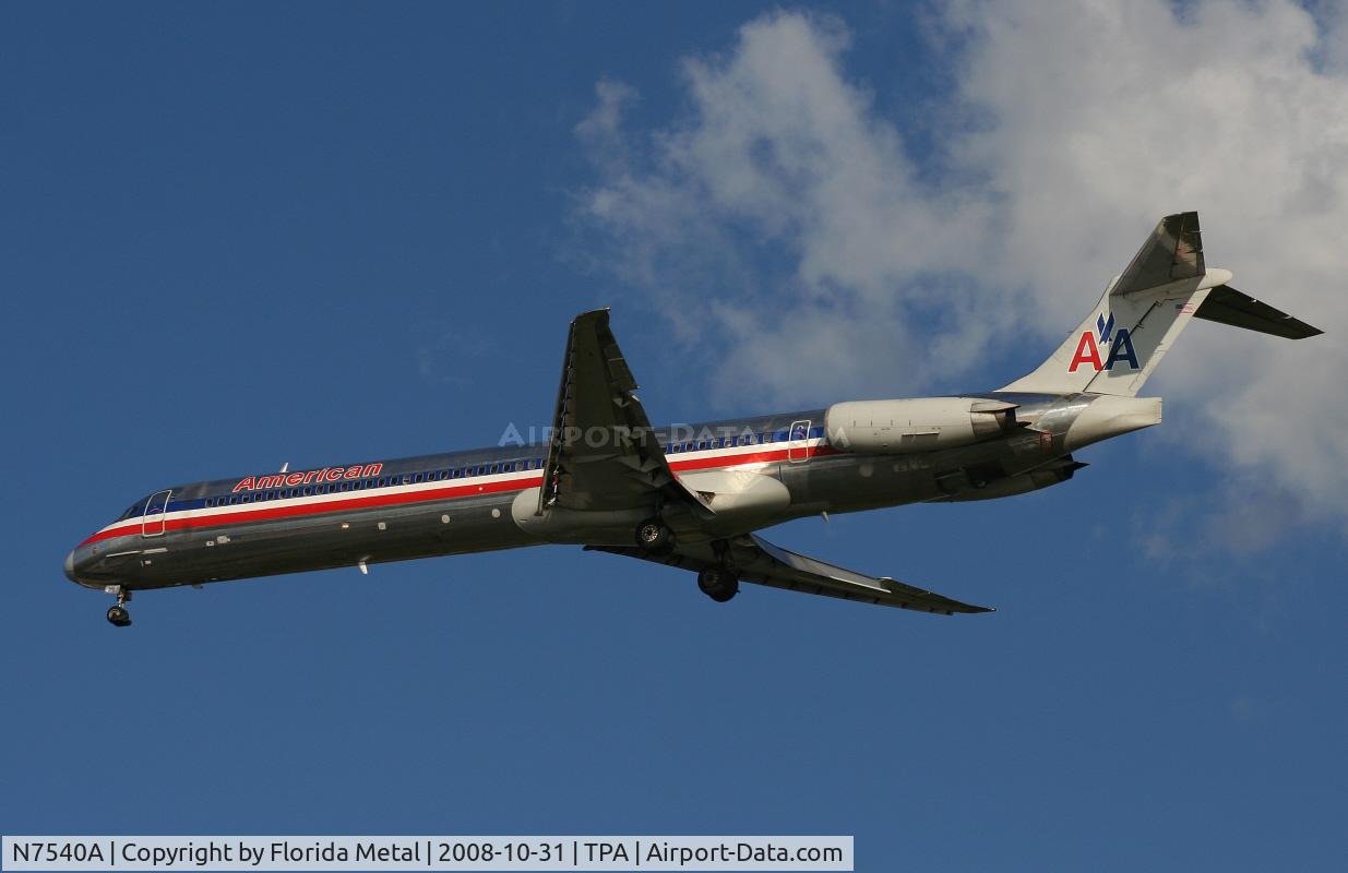 N7540A, 1990 McDonnell Douglas MD-82 (DC-9-82) C/N 49994, American MD-80