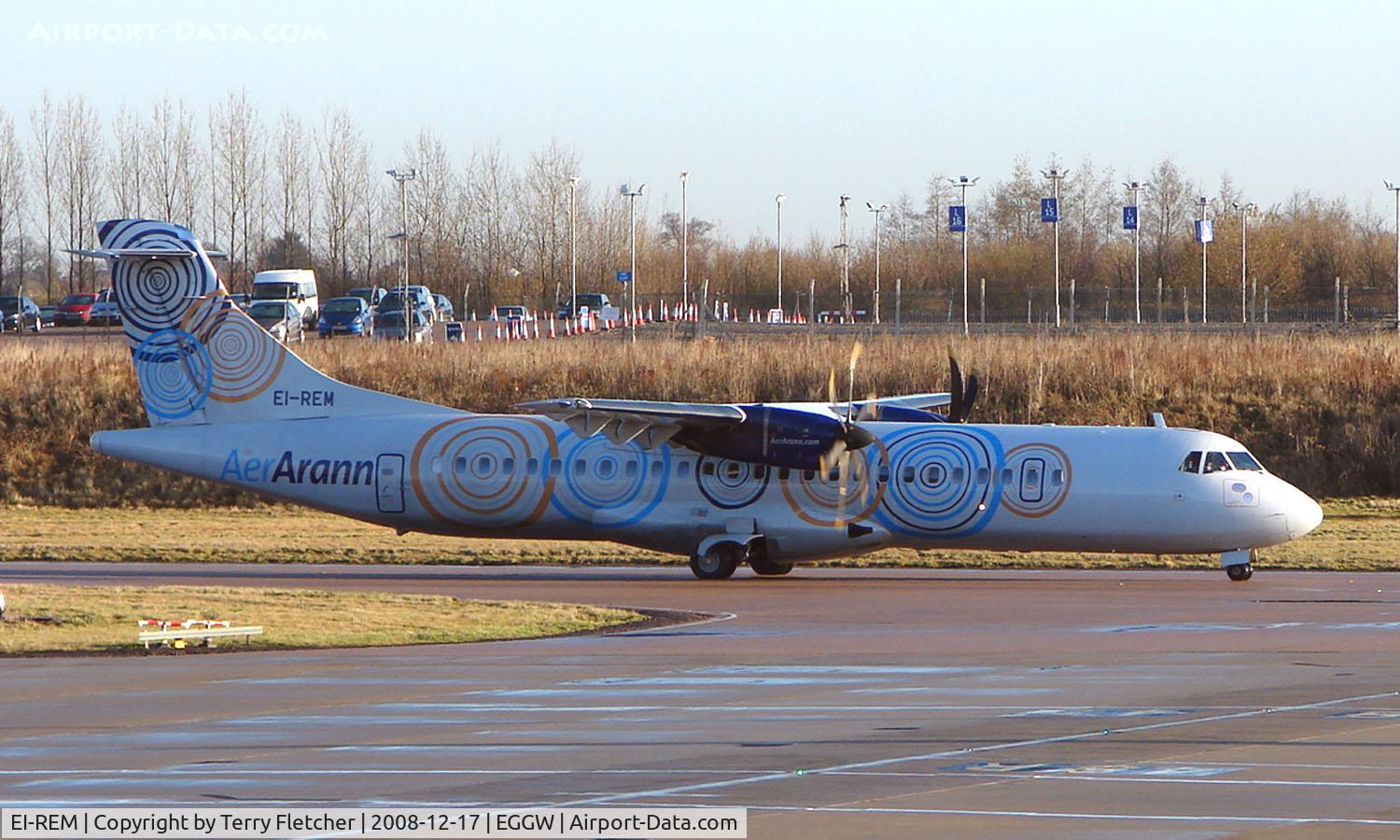 EI-REM, 2007 ATR 72-212A C/N 760, Aer Arran Atr 72 taxies out at Luton