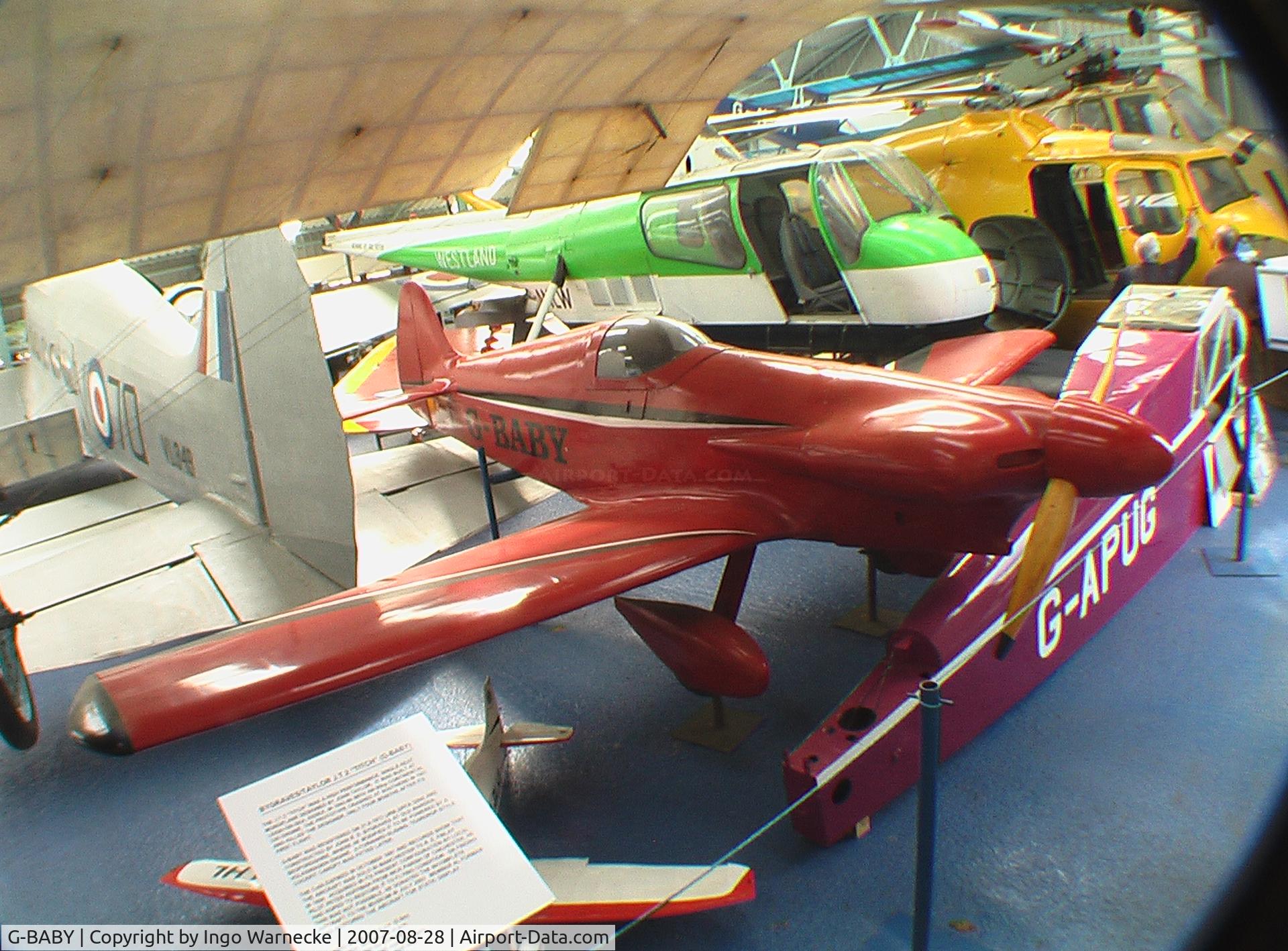 G-BABY, 1975 Taylor JT-2 Titch C/N PFA 3204, Taylor Titch at the Norfolk and Suffolk Aviation Museum, Flixton