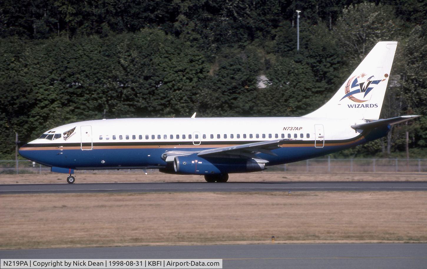 N219PA, 1969 Boeing 737-222 C/N 19956, KBFI (C/N 19956 seen here as N737AP is currently registered N219PA as posted)