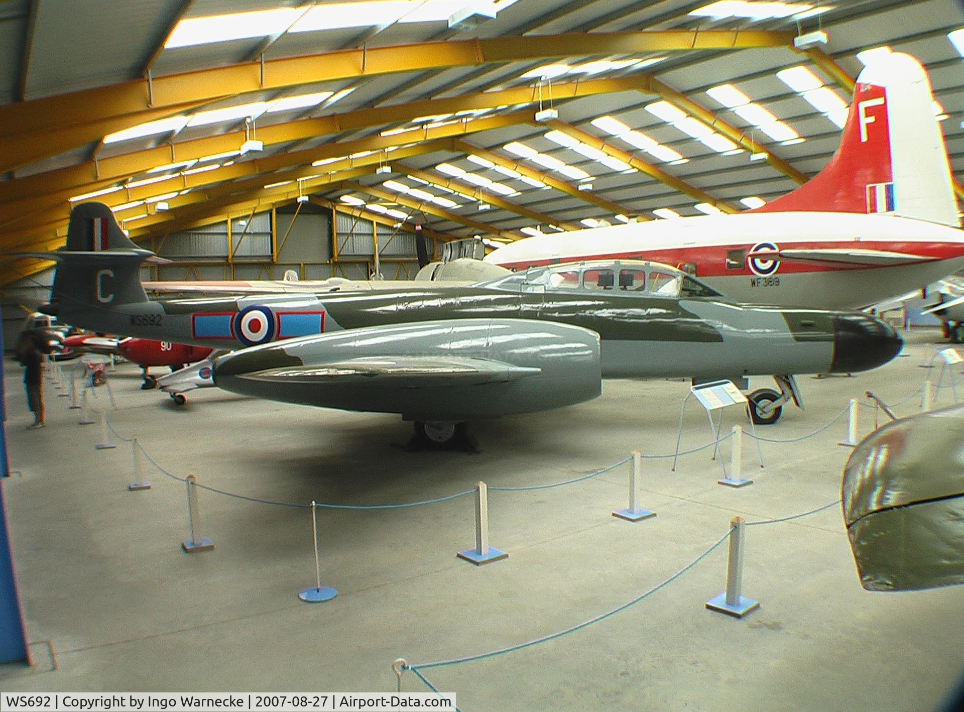 WS692, Gloster Meteor NF.12 C/N Not found WS692, Gloster Meteor NF12 of RAF at Newark Air Museum